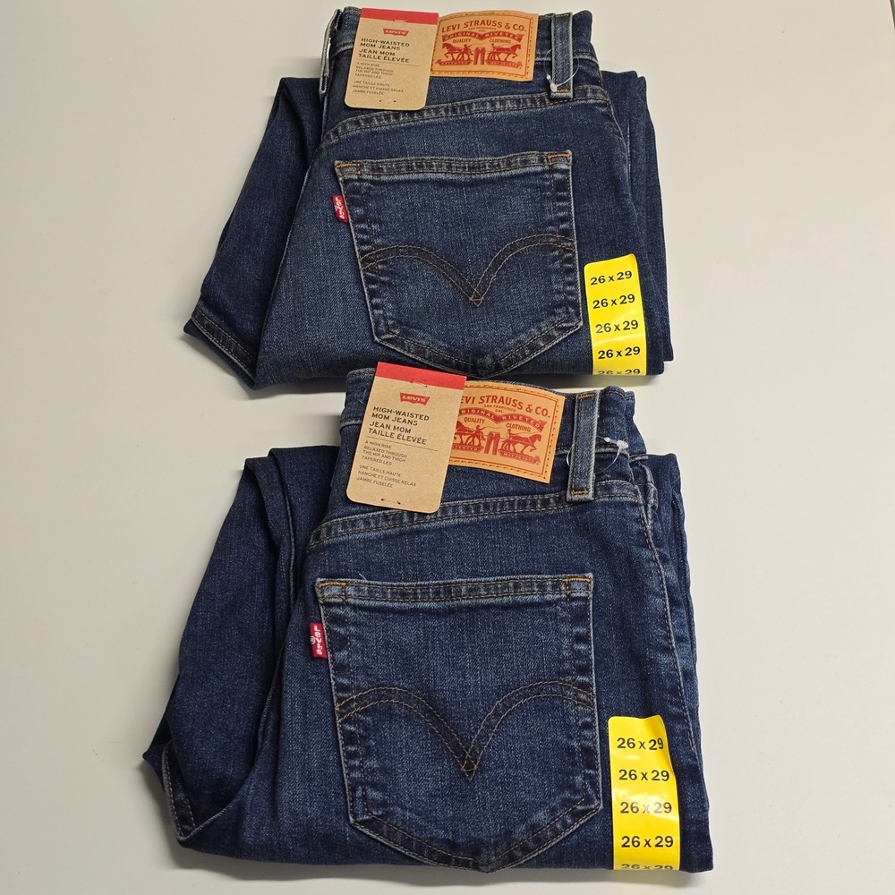 Levi's‎ High Waisted Mom Jeans Women's Size 26x29 Tapered Leg Lot of 2